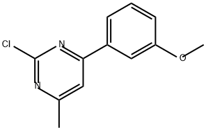 Pyrimidine, 2-chloro-4-(3-methoxyphenyl)-6-methyl- Struktur