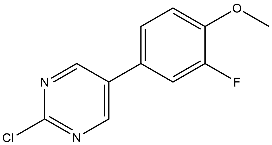 Pyrimidine, 2-chloro-5-(3-fluoro-4-methoxyphenyl)- 结构式