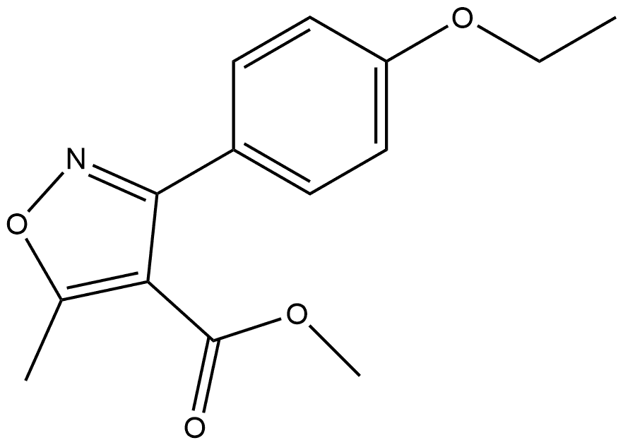 3-(4-乙氧基苯基)-5-甲基异噁唑-4-甲酸甲酯, 1268067-01-1, 结构式