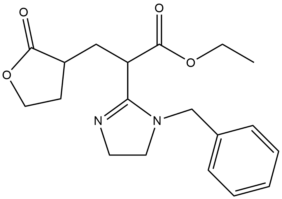 126812-00-8 1H-Imidazole-2-acetic acid, 4,5-dihydro-1-(phenylmethyl)-α-[(tetrahydro-2-oxo-3-furanyl)methyl]-, ethyl ester