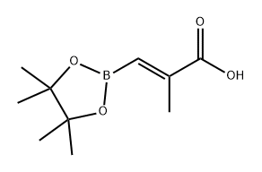 2-Propenoic acid, 2-methyl-3-(4,4,5,5-tetramethyl-1,3,2-dioxaborolan-2-yl)-, (2E)- Struktur