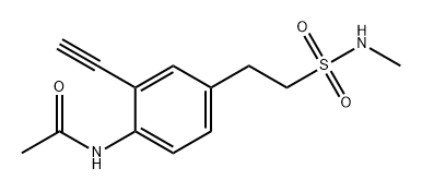 Acetamide, N-[2-ethynyl-4-[2-[(methylamino)sulfonyl]ethyl]phenyl]-,1268265-99-1,结构式