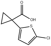 1-(5-氯噻吩-2-基)环丙烷-1-羧酸, 1268444-86-5, 结构式