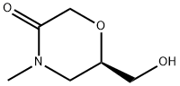 3-Morpholinone, 6-(hydroxymethyl)-4-methyl-, (6R)-,1268522-11-7,结构式