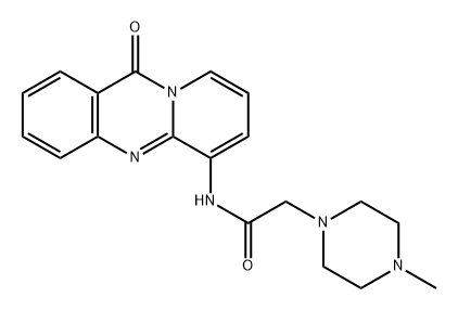 1-Piperazineacetamide, 4-methyl-N-(11-oxo-11H-pyrido[2,1-b]quinazolin-6-yl)- Structure