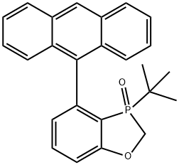 1,3-Benzoxaphosphole, 4-(9-anthracenyl)-3-(1,1-dimethylethyl)-2,3-dihydro-, 3-oxide,1268693-28-2,结构式