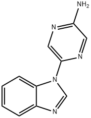 5-(1H-1,3-benzodiazol-1-yl)pyrazin-2-amine 结构式