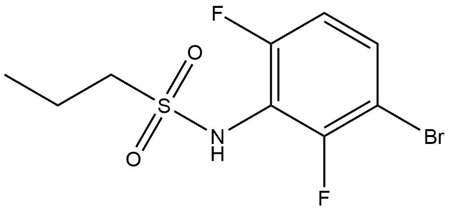 N-(3-Bromo-2,6-difluorophenyl)-1-propanesulfonamide 化学構造式
