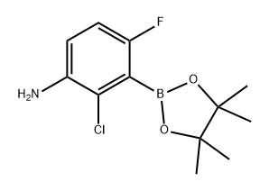 2-氯-4-氟-3-(4,4,5,5-四甲基-1,3,2-二氧苯并呋喃-2-基)苯胺,1269233-19-3,结构式