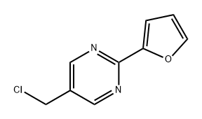 Pyrimidine, 5-(chloromethyl)-2-(2-furanyl)- 结构式