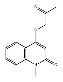 2(1H)-Quinolinone, 1-methyl-4-(2-oxopropoxy)- Structure