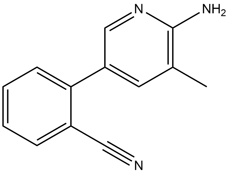 2-(6-Amino-5-methyl-3-pyridinyl)benzonitrile Structure