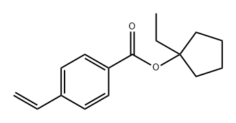 Benzoic acid, 4-ethenyl-, 1-ethylcyclopentyl ester Structure