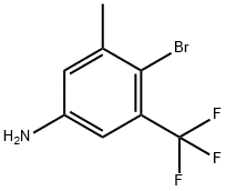 Benzenamine, 4-bromo-3-methyl-5-(trifluoromethyl)- Structure