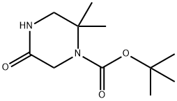 1-Piperazinecarboxylic acid, 2,2-dimethyl-5-oxo-, 1,1-dimethylethyl ester Structure