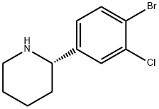 (2S)-2-(4-bromo-3-chlorophenyl)piperidine Struktur