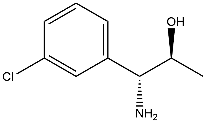 (1R,2S)-1-AMINO-1-(3-CHLOROPHENYL)PROPAN-2-OL 化学構造式