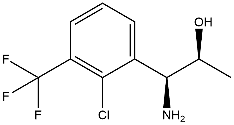 (1S,2S)-1-AMINO-1-[2-CHLORO-3-(TRIFLUOROMETHYL)PHENYL]PROPAN-2-OL 结构式