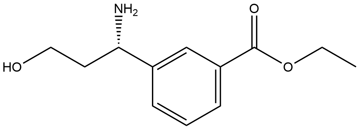ethyl (S)-3-(1-amino-3-hydroxypropyl)benzoate Structure