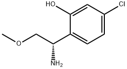 (S)-2-(1-amino-2-methoxyethyl)-5-chlorophenol 化学構造式