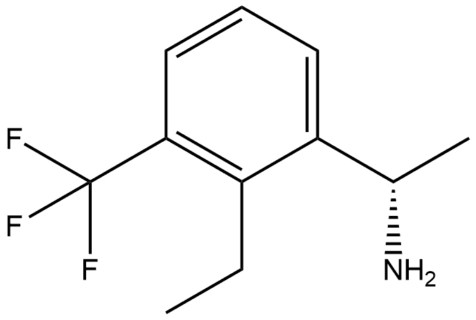 (S)-1-(2-乙基-3-(三氟甲基)苯基)乙-1-胺, 1269918-09-3, 结构式