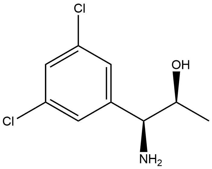 (1S,2S)-1-AMINO-1-(3,5-DICHLOROPHENYL)PROPAN-2-OL 结构式