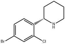 (2S)-2-(4-bromo-2-chlorophenyl)piperidine Structure