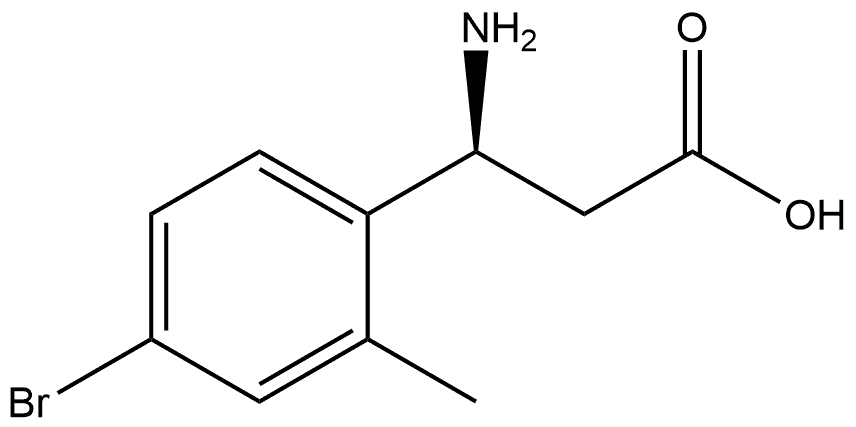 (3S)-3-azaniumyl-3-(4-bromo-2-methylphenyl)propanoate Struktur