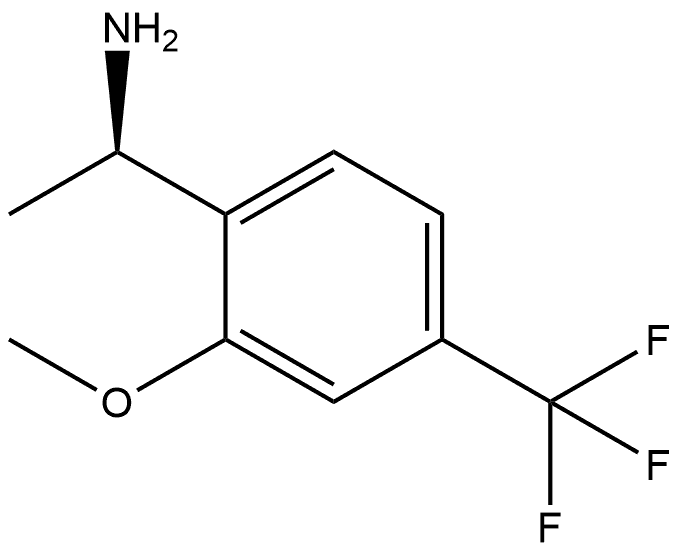 Benzenemethanamine, 2-methoxy-α-methyl-4-(trifluoromethyl)-, (αR)- Structure