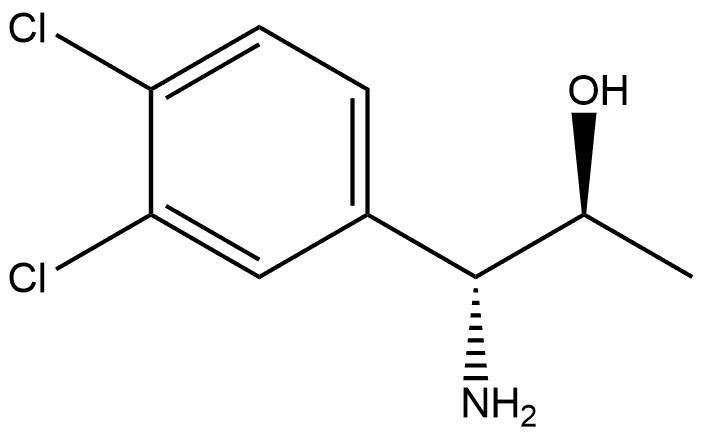 (1R,2S)-1-AMINO-1-(3,4-DICHLOROPHENYL)PROPAN-2-OL 结构式