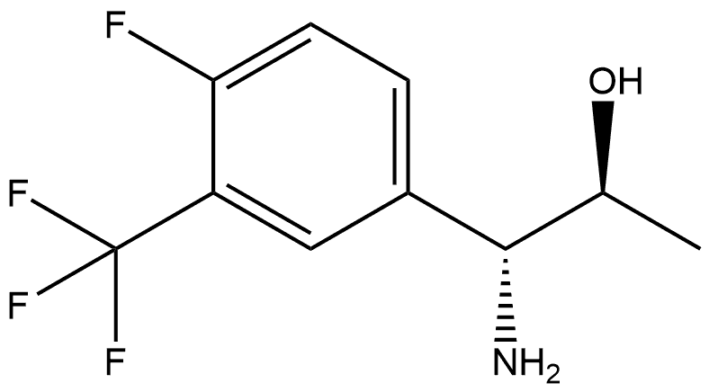 (1R,2S)-1-AMINO-1-[4-FLUORO-3-(TRIFLUOROMETHYL)PHENYL]PROPAN-2-OL 结构式