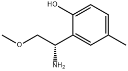 2-[(1S)-1-amino-2-methoxyethyl]-4-methylphenol Struktur