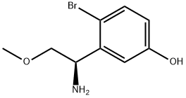 3-(1-amino-2-methoxyethyl)-4-bromophenol Struktur