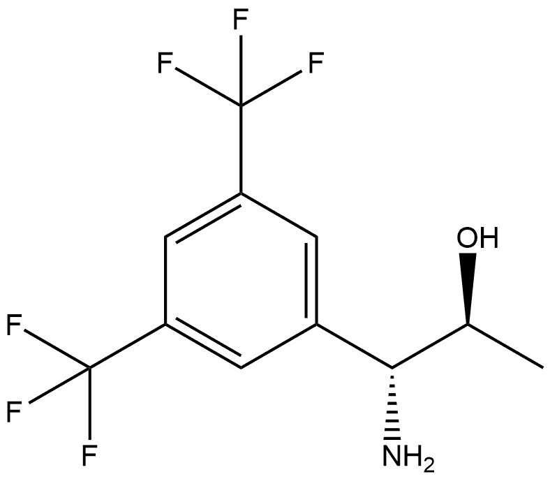 (1R,2S)-1-AMINO-1-[3,5-BIS(TRIFLUOROMETHYL)PHENYL]PROPAN-2-OL 结构式