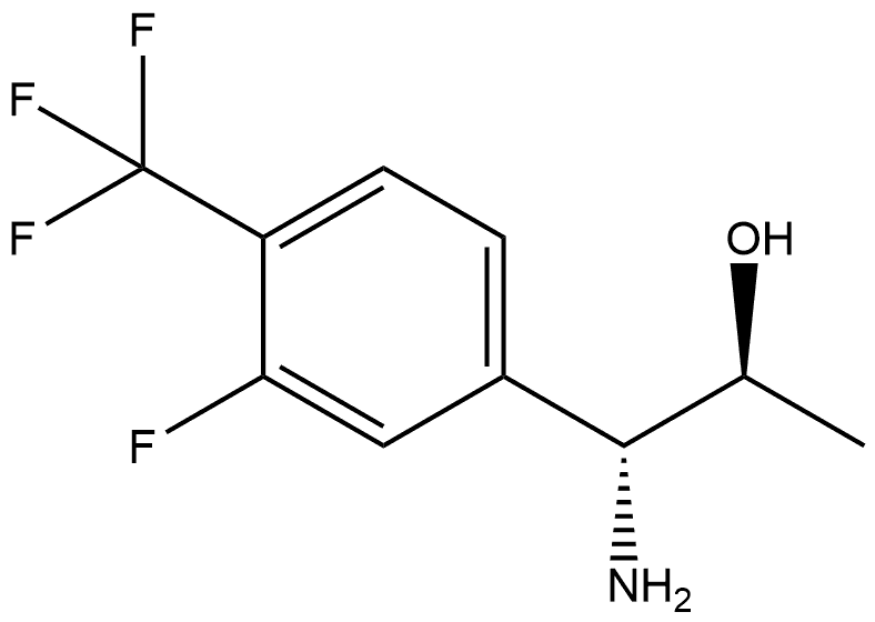 (1R,2S)-1-AMINO-1-[3-FLUORO-4-(TRIFLUOROMETHYL)PHENYL]PROPAN-2-OL 化学構造式