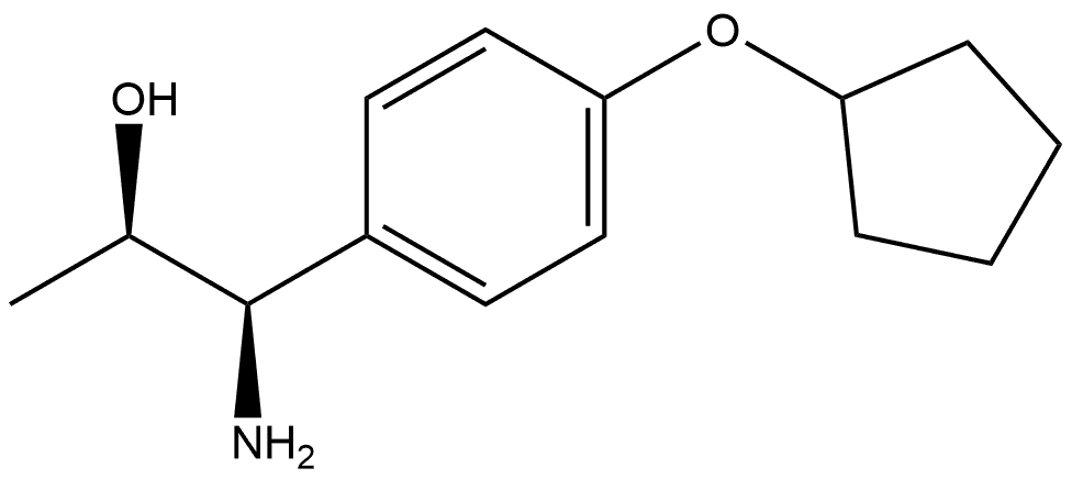 (1R,2R)-1-AMINO-1-(4-CYCLOPENTYLOXYPHENYL)PROPAN-2-OL 结构式