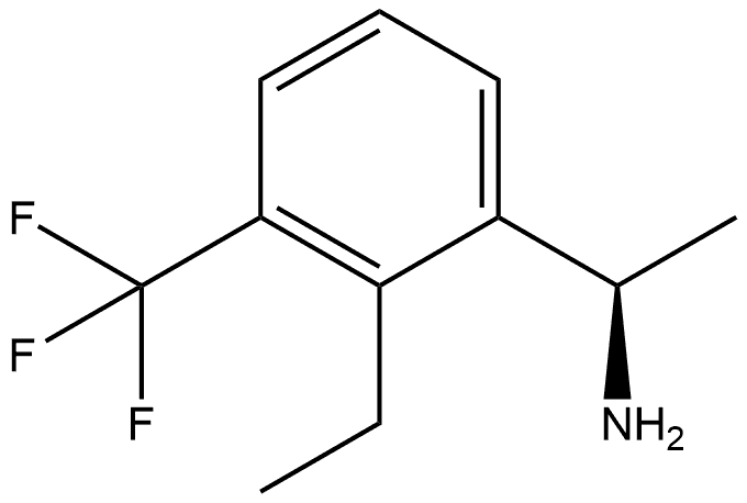 (R)-1-(2-乙基-3-(三氟甲基)苯基)乙-1-胺, 1270177-98-4, 结构式