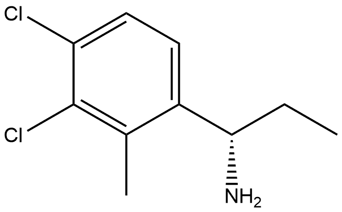 (1S)-1-(3,4-DICHLORO-2-METHYLPHENYL)PROPAN-1-AMINE 结构式