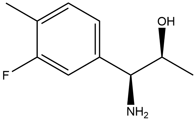 (1S,2S)-1-AMINO-1-(3-FLUORO-4-METHYLPHENYL)PROPAN-2-OL 化学構造式