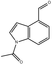 1H-Indole-4-carboxaldehyde, 1-acetyl- Structure