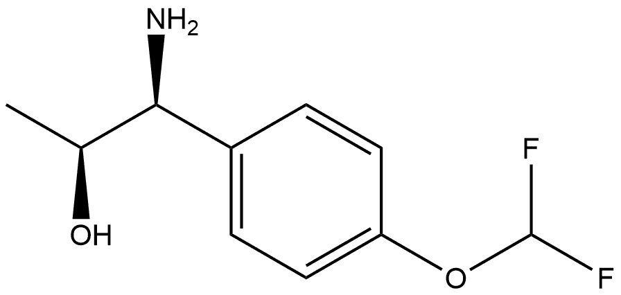 (1S,2S)-1-AMINO-1-[4-(DIFLUOROMETHOXY)PHENYL]PROPAN-2-OL 结构式