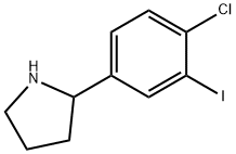 2-(4-chloro-3-iodophenyl)pyrrolidine 化学構造式
