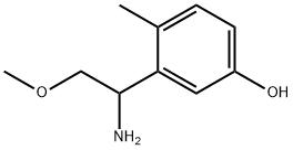 3-(1-amino-2-methoxyethyl)-4-methylphenol 化学構造式