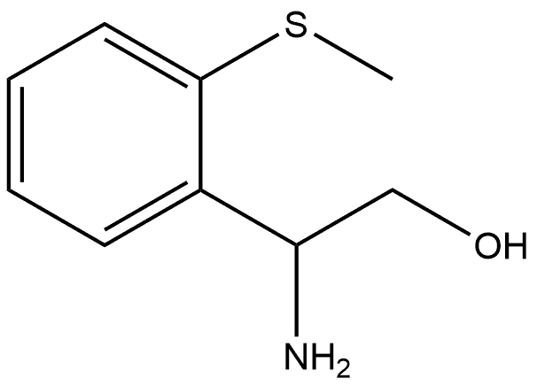 Benzeneethanol, β-amino-2-(methylthio)- Structure