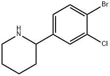 2-(4-bromo-3-chlorophenyl)piperidine 结构式