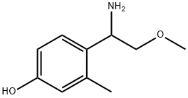 4-(1-amino-2-methoxyethyl)-3-methylphenol Struktur