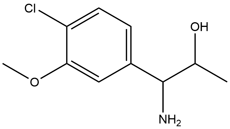 1-AMINO-1-(4-CHLORO-3-METHOXYPHENYL)PROPAN-2-OL 结构式