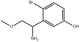 3-(1-amino-2-methoxyethyl)-4-bromophenol Struktur