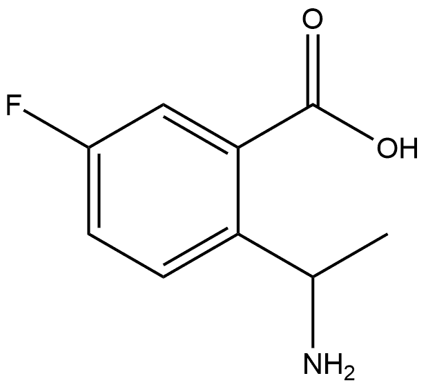 2-(1-Aminoethyl)-5-fluorobenzoic acid Struktur