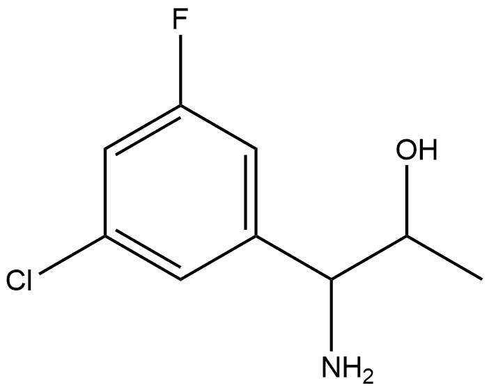 1-AMINO-1-(3-CHLORO-5-FLUOROPHENYL)PROPAN-2-OL 结构式